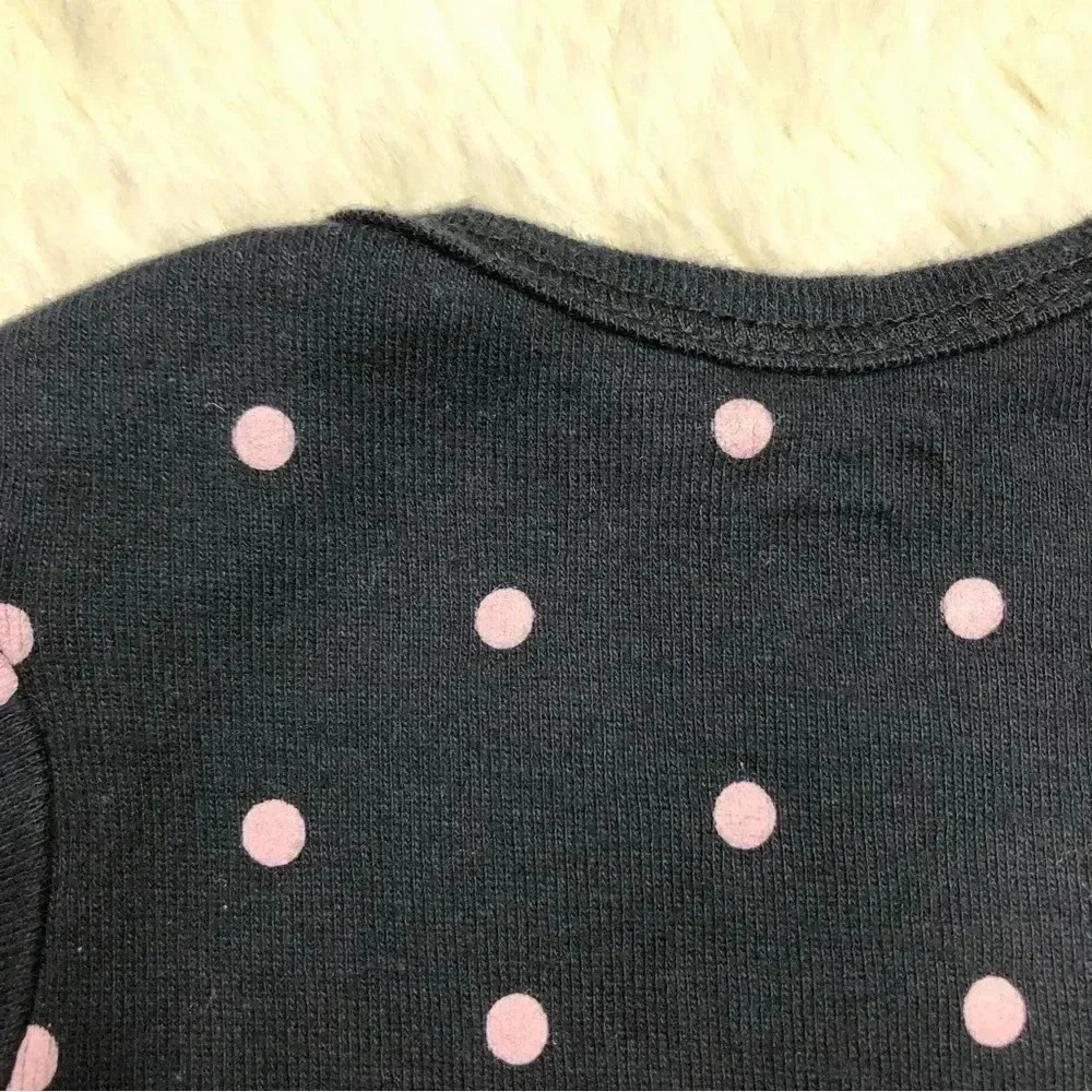 Gerber Onesie Diaper Shirt  Polka Dots Black / Pink Size Newborn - Picture 15 of 16